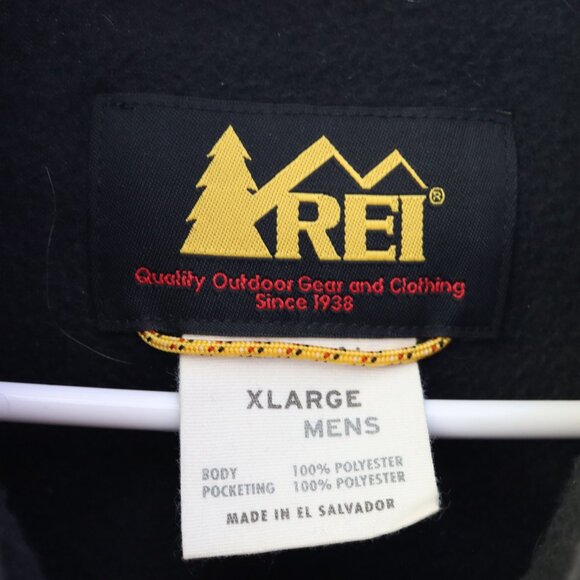 REI Jacket Mens XL Black Polartec Fleece Full Zip Up Vintage - Picture 4 of 5